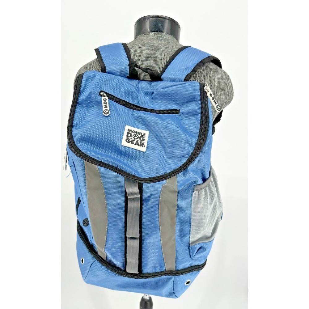 Dog Travel Backpack Organizer Mobile Dog Gear Large Blue Pet Carry Bag